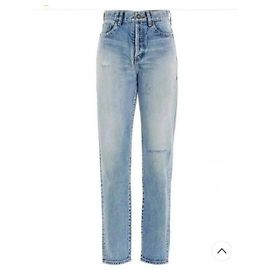 Saint Laurent Vaqueros Slim Fit Santa Monica Blue Azul