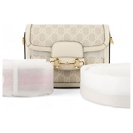 Gucci Mini borsa a tracolla Horsebit Bianco
