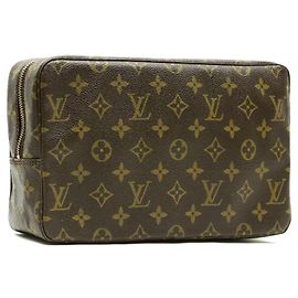 Louis Vuitton Cosmetic Pouch Second Bag Clutch Bag Unisex Black