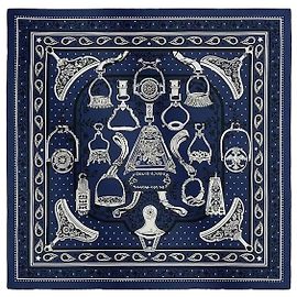 Hermès Pañuelo de Seda Etriers Remix Bandana Twilly Negro