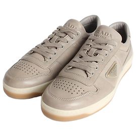 Prada Downtown Sneakers Chrome Khaki Brown