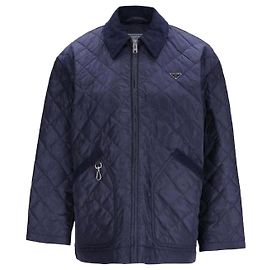 Prada Giacca Bomber in Re-Nylon Blu