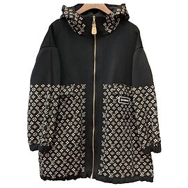 Louis Vuitton Moletom de malha de lã oversized para mulher Preto