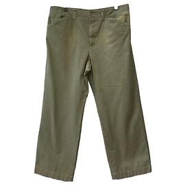 Gucci Pantalones de algodón Khaki Castaño