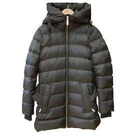 Burberry Gesteppte Damenjacke mit Kapuze aus Nylon Schwarz Schwarz