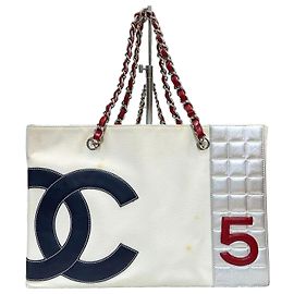 Chanel Série de sacolas shopper de lona vintage Multicor