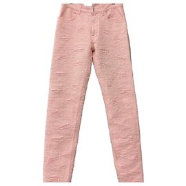 Givenchy Distressed Boro Slim Fit Pants Pink Pink