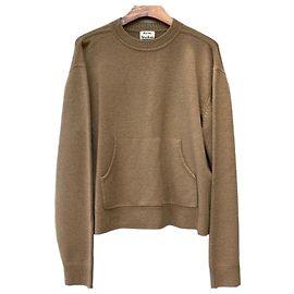 Acne Kaschmirwollstrick mit Tasche braun Braun