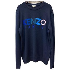 Kenzo Logo Knit Navy Blue
