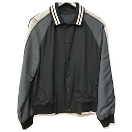 Lanvin Stadium-Jacke mit Nylonfutter Schwarz Schwarz