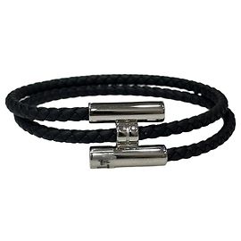 Hermès Bracciale Tunis Tresor da uomo Nero Argento Nero