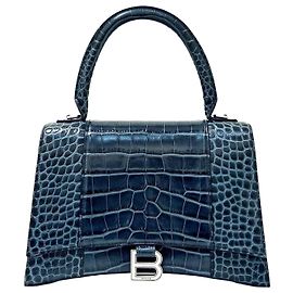 Balenciaga Sac à main Hourglass à poignée supérieure Noir