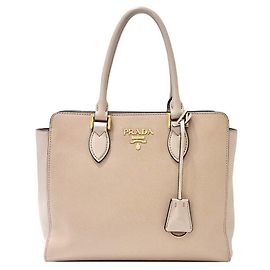 Prada Bolsa Tote e Bolsa de Ombro Saffiano Soft Marrom