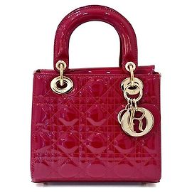 Dior Christian Patent Lady Tasche Klein Rot