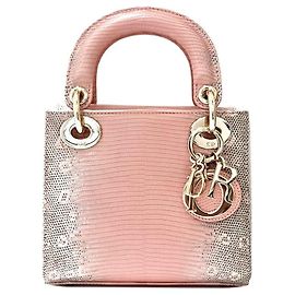 Dior Christian Lizard Ladybag Mini Rosa