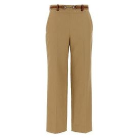 Gucci Horsebit Cotton Drill Pants Brown