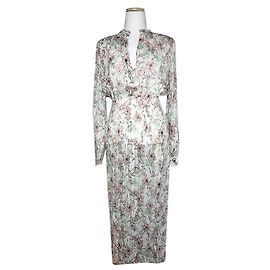 Rag & Bone Vestido maxi transparente con estampado floral Verde