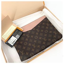 Louis Vuitton Monogram Rose Daily Clutch Bag Schwarz