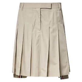 Thom Browne Saia plissada de algodão Marrom