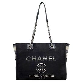 Chanel Deauville Tasche schwarz Schwarz