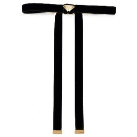 Prada Clip per capelli in velluto Nero