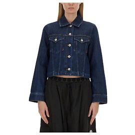 Kenzo Striped Trucker Jacket Black