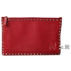 Valentino Pochette Rockstud Zippy Rouge