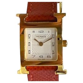 Hermès Hour Damenuhr Gold Golden