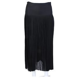 Saia de seda Christian Dior Preto