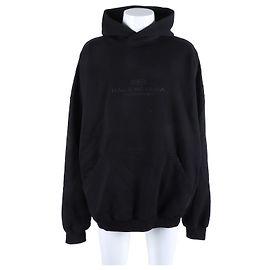Balenciaga Kapuzenpullover mit langen Ärmeln Schwarz