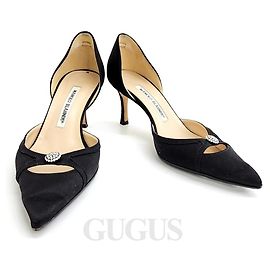 Manolo Blahnik Manolo Satin-Schuhe Schwarz