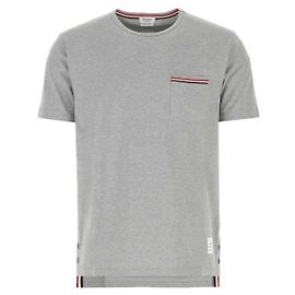 Thom Browne Jersey T-Shirt mit Tasche Braun