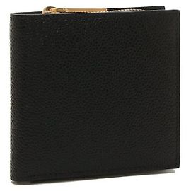 Thom Browne RWB Tab Pebble Grain Zip Coin Pocket Wallet Black