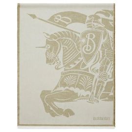 Burberry Sciarpa in misto lana EKD Bianco