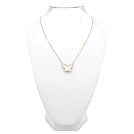 Van Cleef & Arpels Nouveau Collier Lucky Alhambra Butterfly en Nacre Argenté