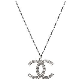 Chanel Colar Cubic CC Prata Prata