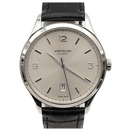 Montblanc Heritage Chronometry Automatic Leather Strap Men’s Watch Blue