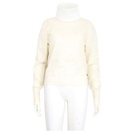 Louis Vuitton Rollkragenstrickpullover für Damen Weiß