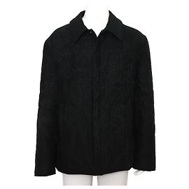 Louis Vuitton Music Line Quilted Monogram Embroidered Overshirt Men's Jacket Black