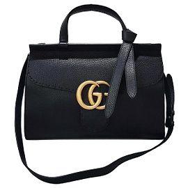 Gucci Bolsa Tote Marmont Small com alça de mão Preto