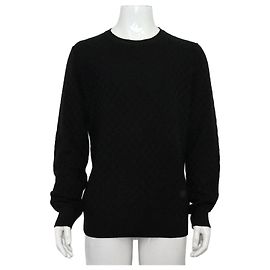 Louis Vuitton Strickware für Herren mit Lederdetails Schwarz