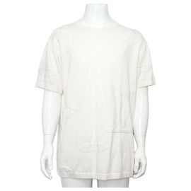 Louis Vuitton White Monogram Embroidered Cotton Short Sleeve Men's T-Shirt White