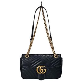 Gucci Borsa a Spalla Marmont Matelassé Medium Nero