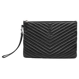 Saint Laurent Clutch Monogram New Medium Nero