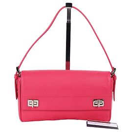 Prada Bolsa de ombro de alça curta em Saffiano rosa Rosa