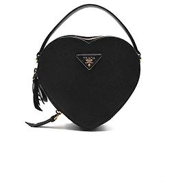 Prada Sac Odette Heart en Saffiano Noir