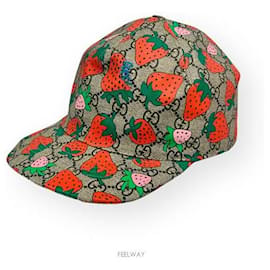 Gucci Boné de Beisebol de Morango Multicor