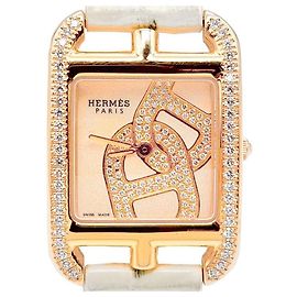 Hermès Relógio Cape Cod em ouro e diamantes Rosa