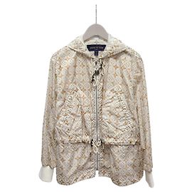 Louis Vuitton Parka curta Monogram Champaign Flower Tile Branco