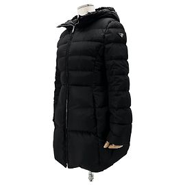 Prada Triangle Logo Re-Nylon Women's Long Padded Jacket Multiple colors